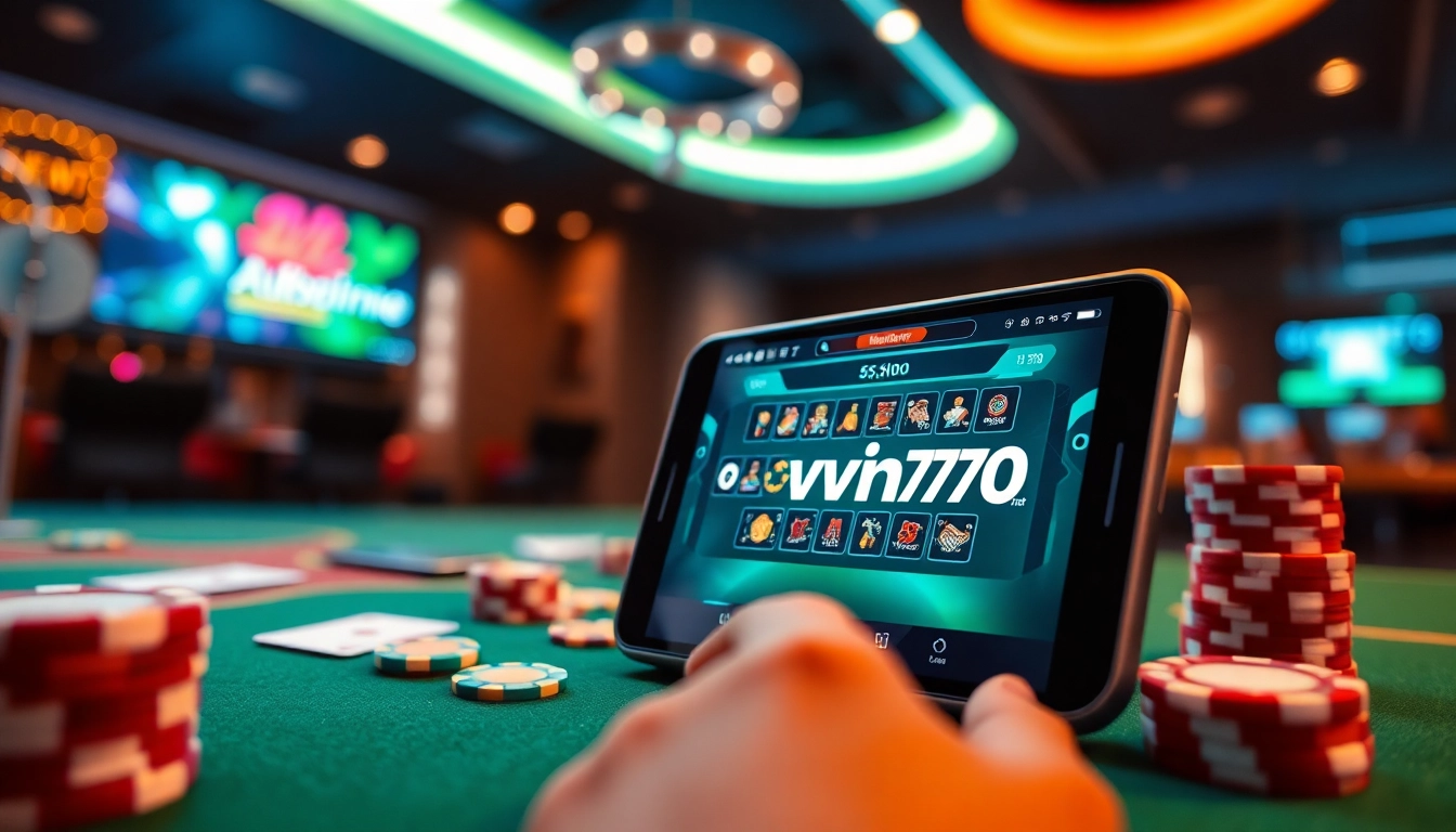 Engaging online betting interface on vin777.gb.net with casino games, promoting a secure gaming experience.