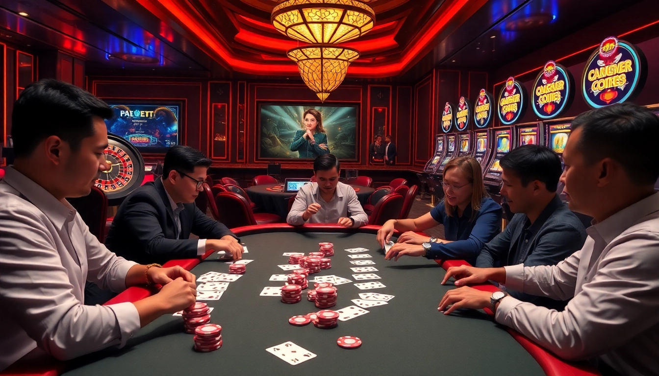 Experience the thrill of casino gaming at fun79 trang chủ with vibrant poker tables and dynamic gameplay.