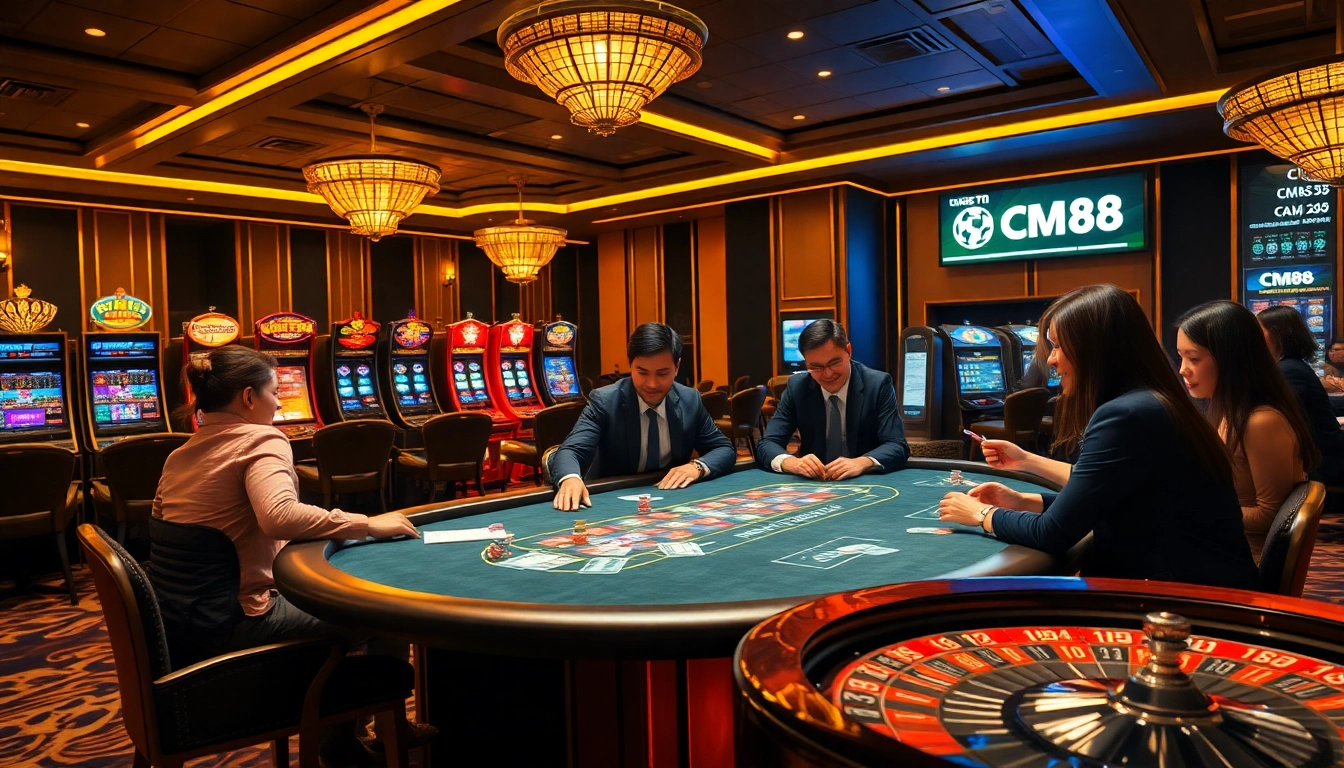 Exciting gameplay experience showcasing CM88 đăng nhập at a vibrant casino table.