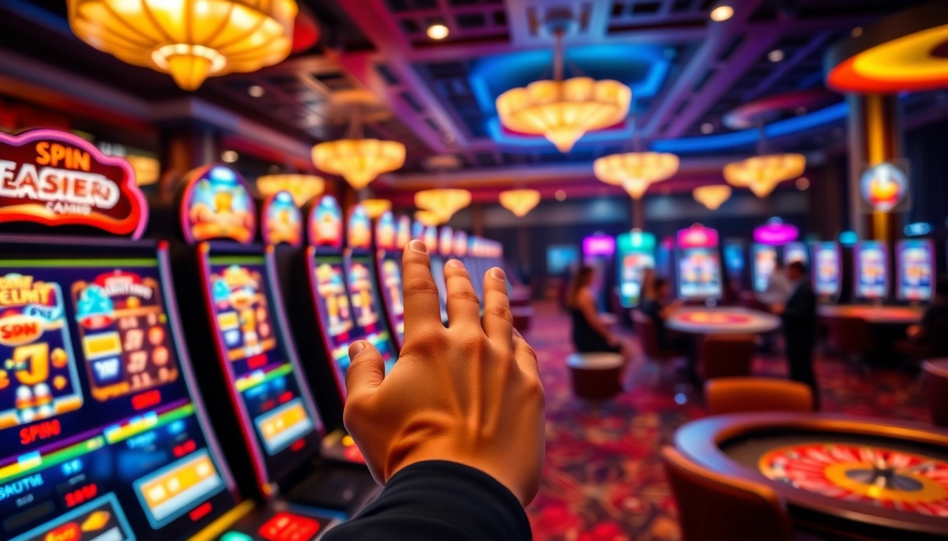 Engage with thrilling slot demo gameplay featuring vibrant machines and exciting wins.