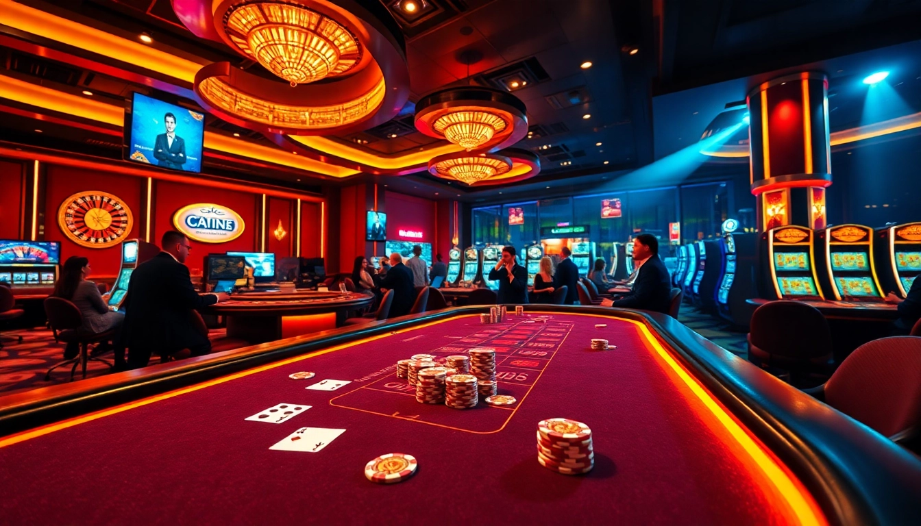 Experience the thrill at KK55 with players engaging in high-stakes betting and games in a luxurious casino.