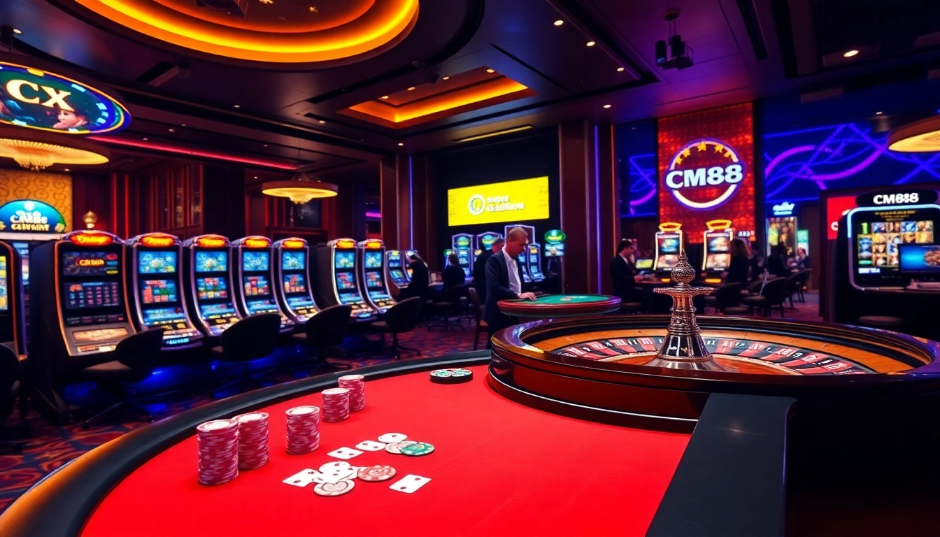 CM88 players enjoying high-stakes action at a luxurious casino table.