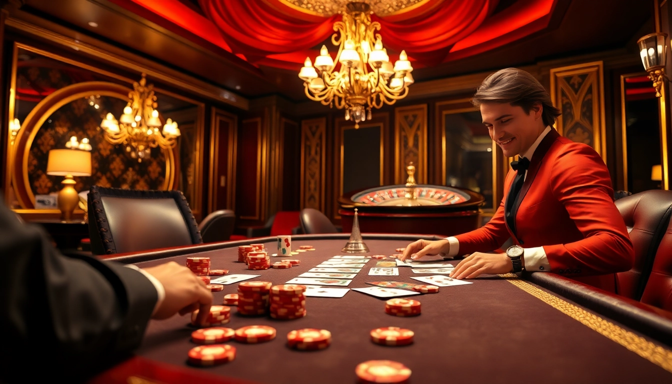 C168.com players enjoying an engaging casino experience with vibrant poker chips and a roulette wheel.