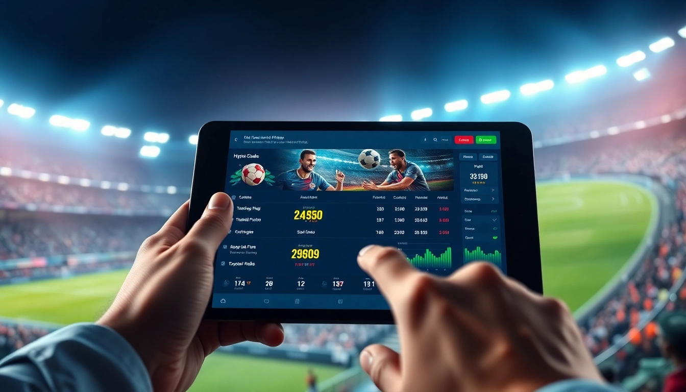 Live betting odds (tỷ lệ kèo) displayed on a modern digital interface for an engaging online football platform.